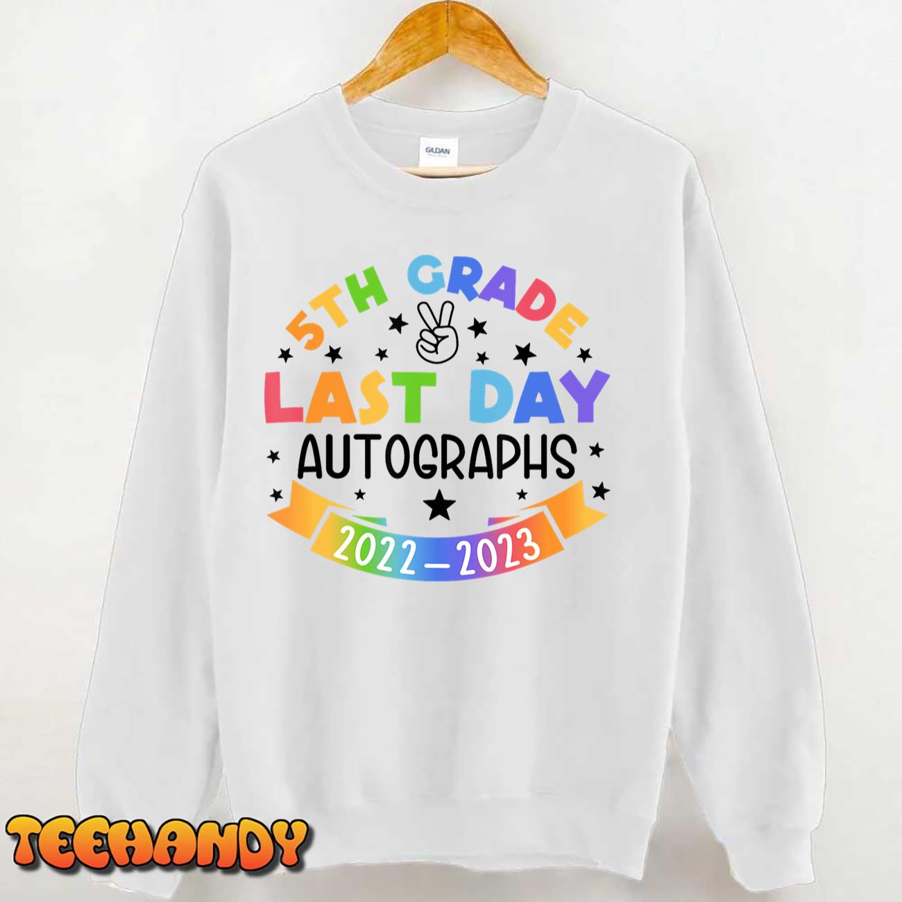 2023 Last Day of School Autograph 5th Grade Graduation Party T-Shirt