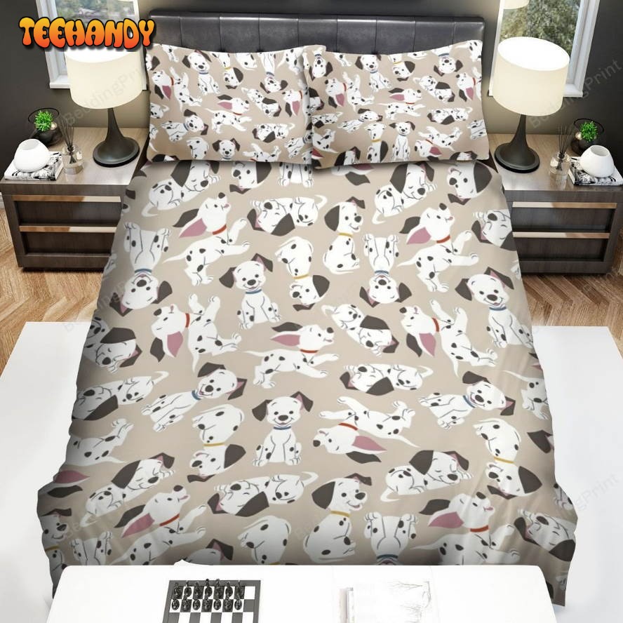 101 Dalmatians Puppies Pattern Bed Sheets Duvet Cover Bedding Sets