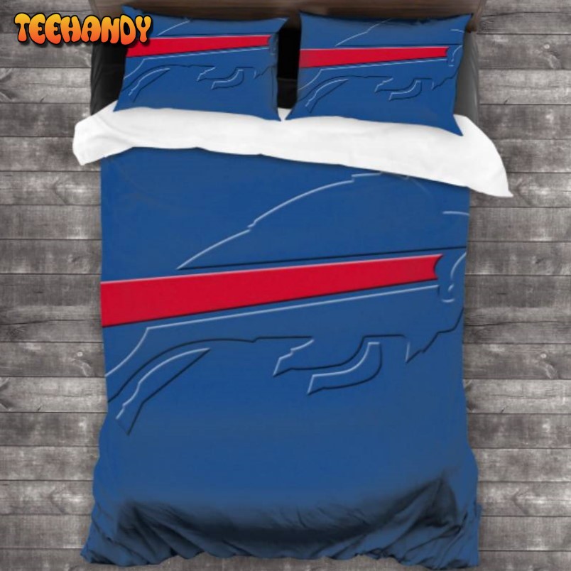 100 Washed Microfiber Buffalo Bills Logo Bedding Set