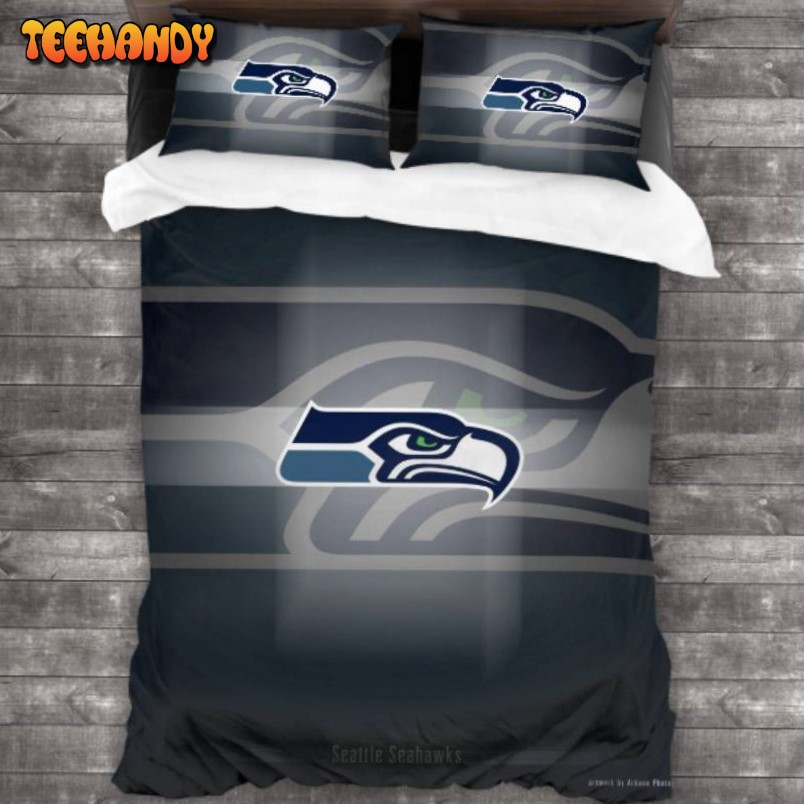 100 Washed Microfiber Seattle Seahawks Logo Bedding Set