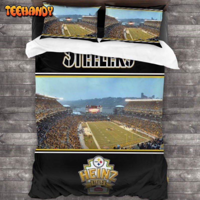 100 Washed Microfiber NFL Pittsburgh Steelers Logo Bedding Set